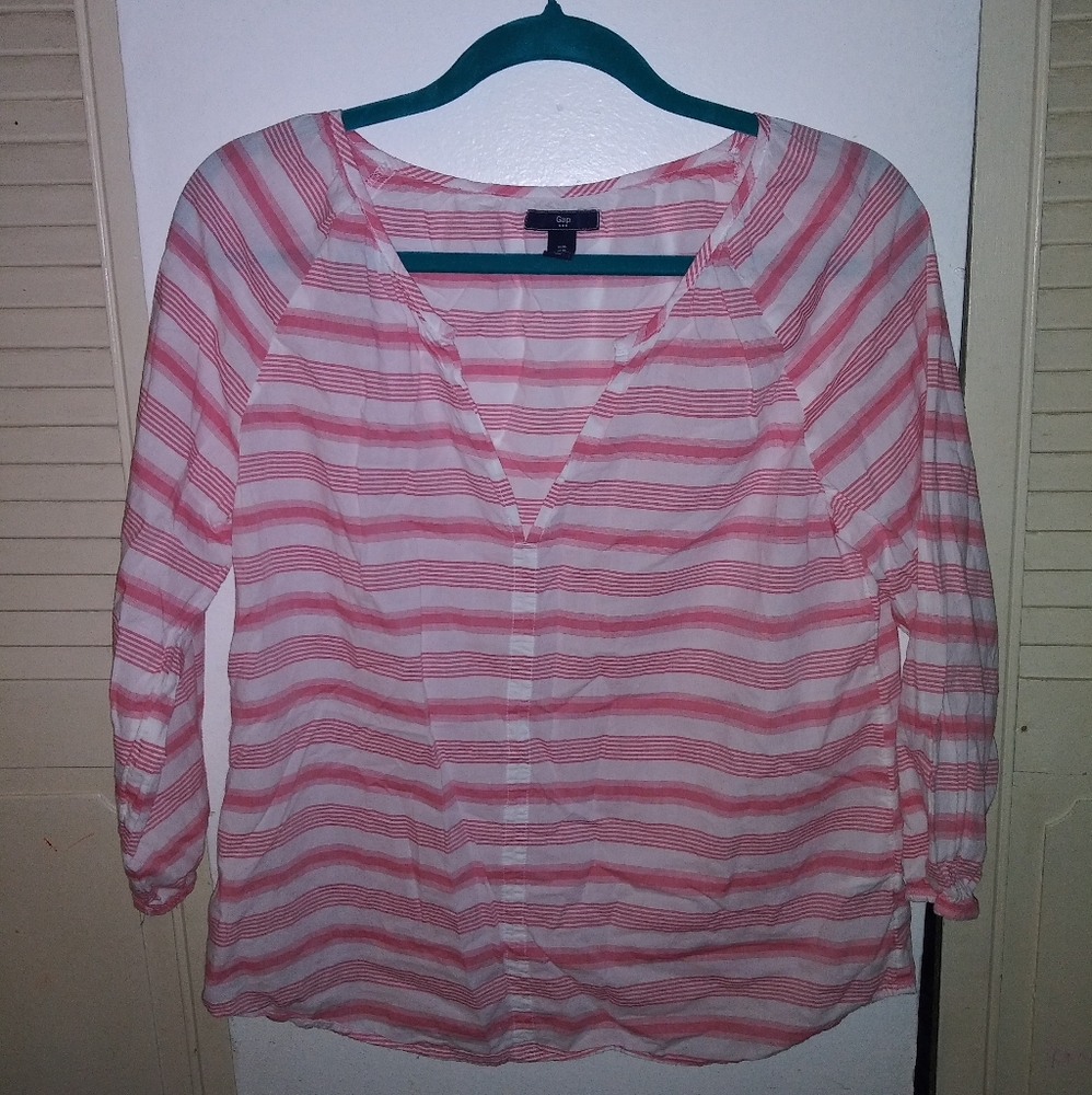 GAP Striped Blouse Sz M